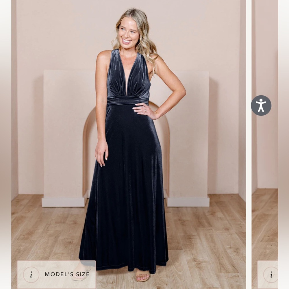 Revelry Navy Blue Velvet Gown